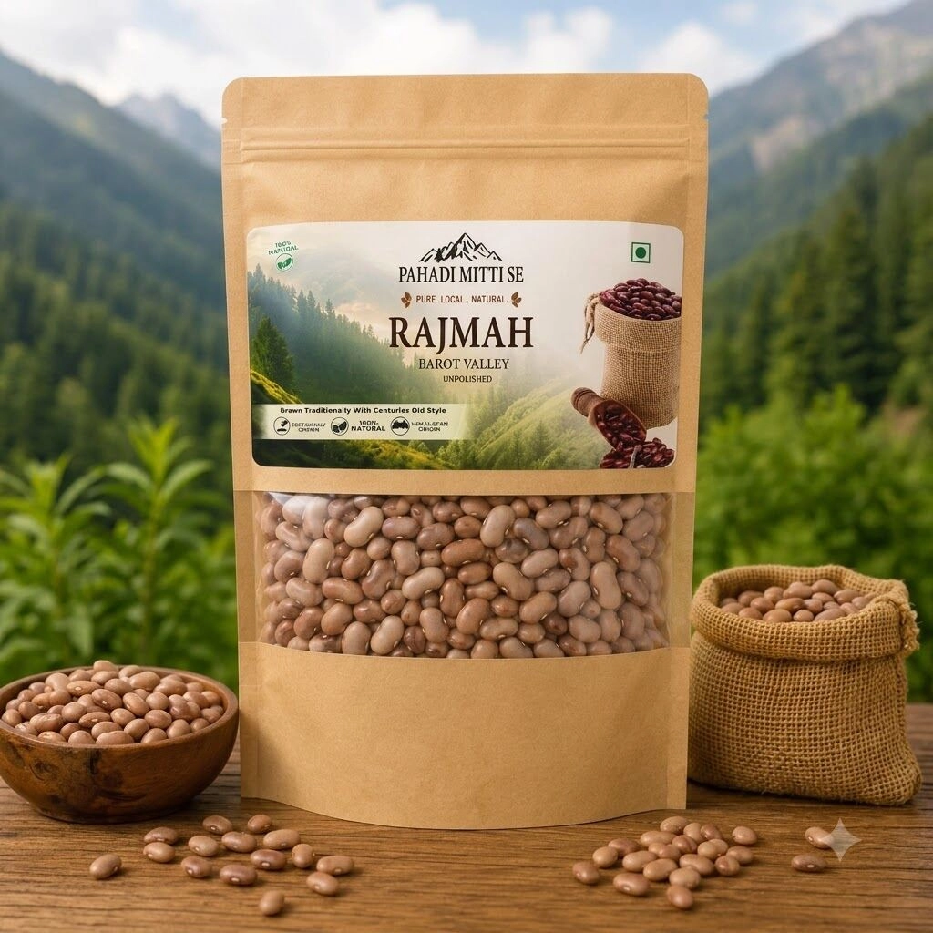 Barot Valley Rajmah - White Button