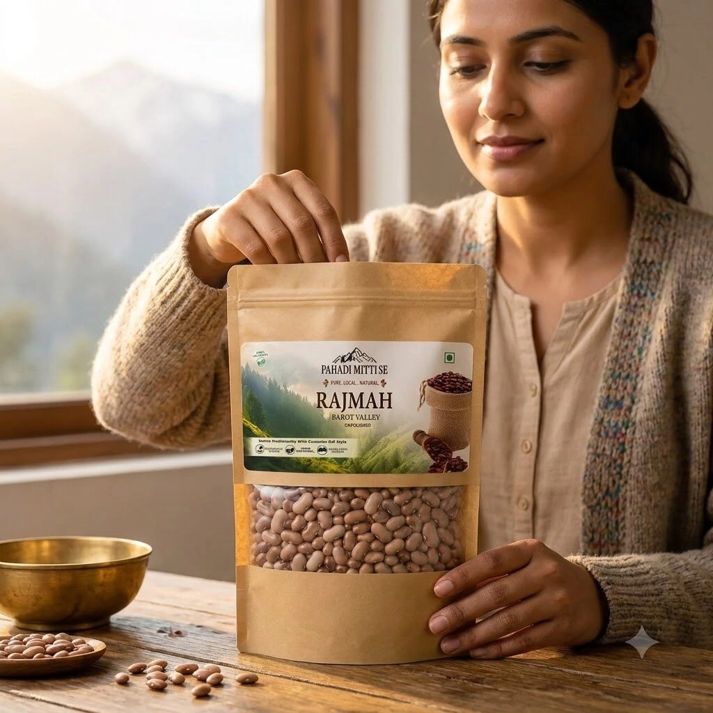 Barot Valley Rajmah - White Button