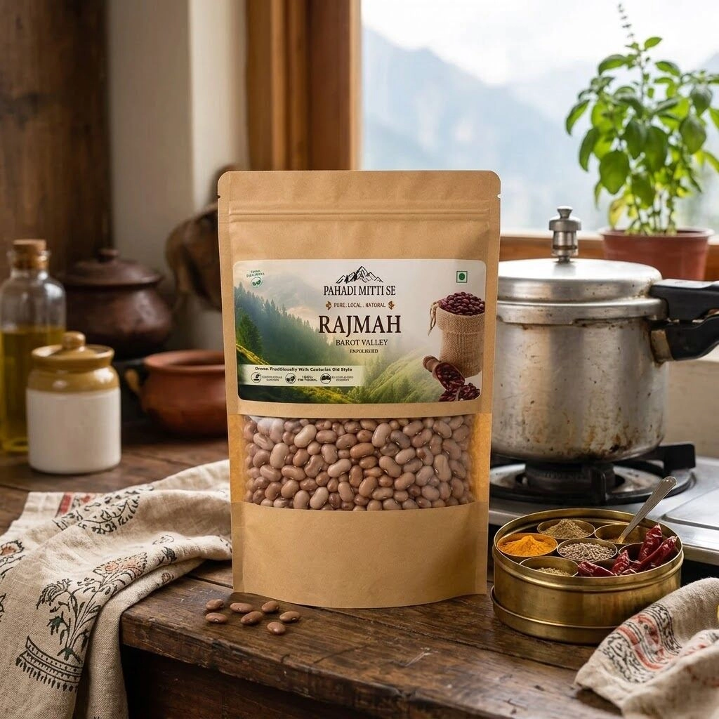 Barot Valley Rajmah - White Button