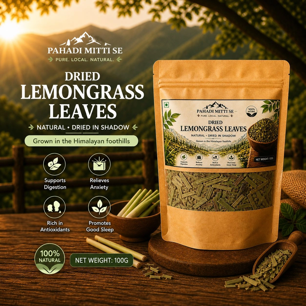 Dried Lemongrass Leaves – Natural &amp; Aromatic